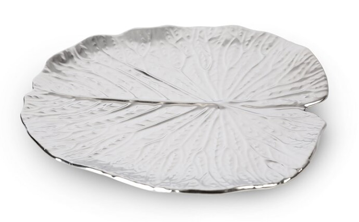 Patera Kalina ceramiczna srebrna  