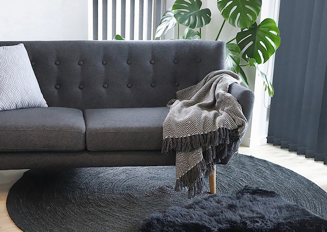 Dywan Mumbria 50x85 cm skóra jagnięca - czarny  - zdjęcie 4