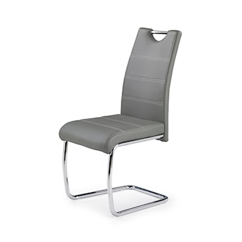 Krzesło tapicerowane na płozach K211 szare