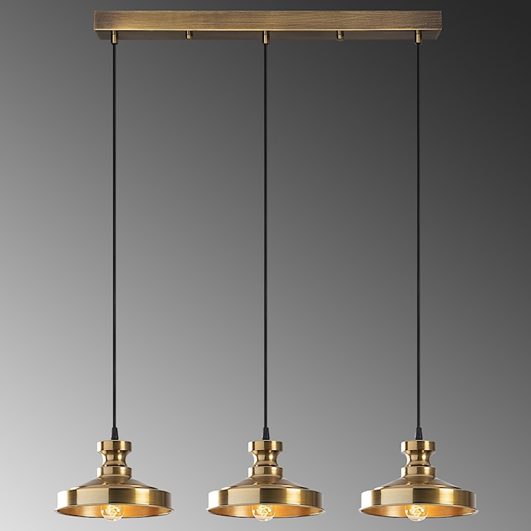 Lampa wisząca Novillian x3 złota  - zdjęcie 3