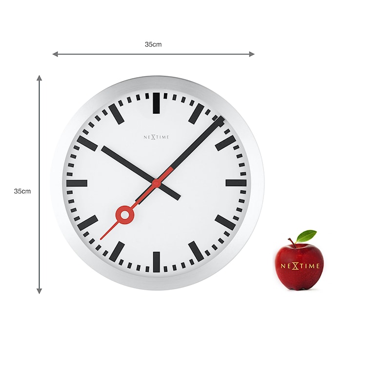 Zegar ścienny Station 35 cm biały  - zdjęcie 12