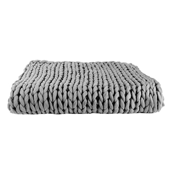 Koc pleciony Robbian szary 120x150 cm