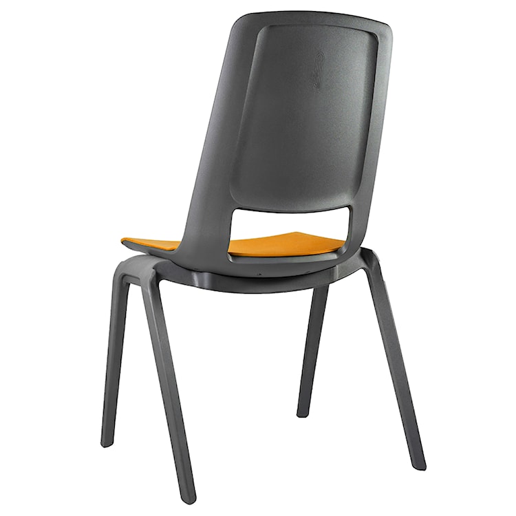Zestaw czterech krzeseł konferencyjnych Fila pomarańczowo-szare  - zdjęcie 2