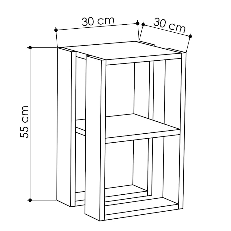 Szafka nocna Lootie minimalistyczna biała  - zdjęcie 3