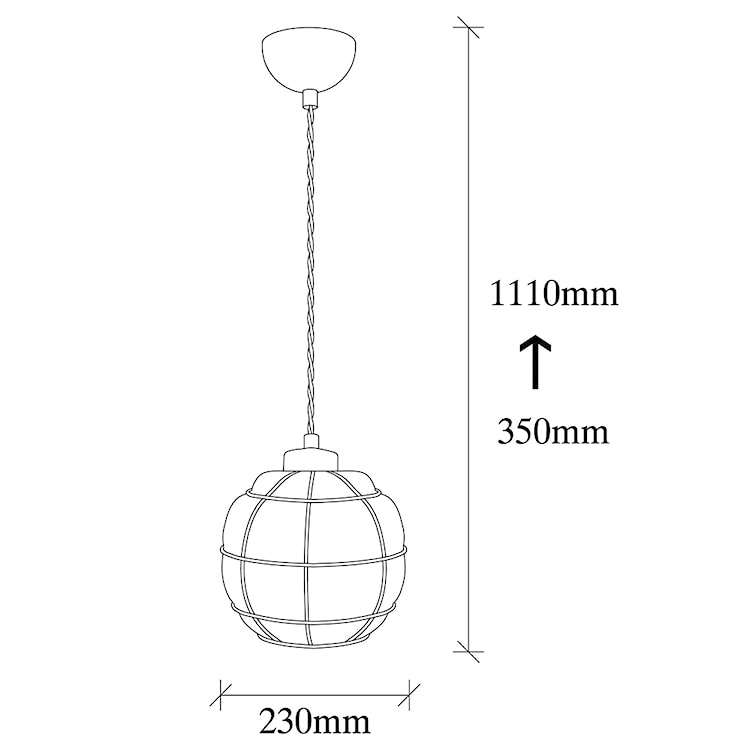 Lampa sufitowa Coradime szklana średnica 23 cm miedziana  - zdjęcie 5