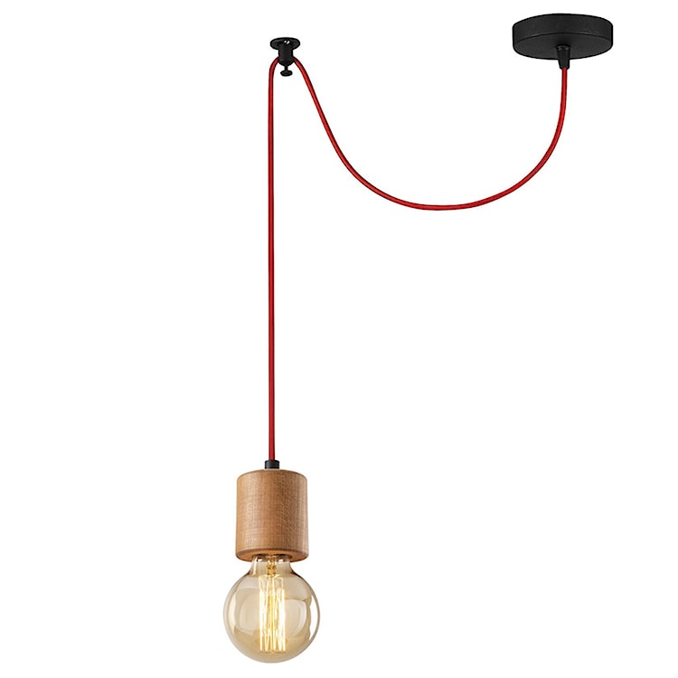 Lampa wisząca Tabit na czerwonym kablu  - zdjęcie 2