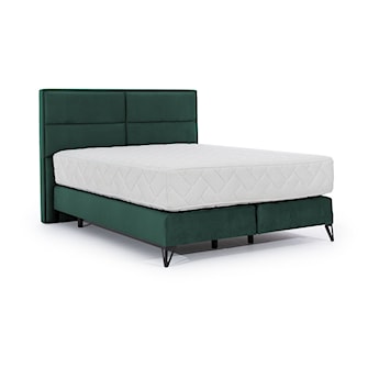 Łóżko kontynentalne 160x200 cm Fabeiro zielone w tkaninie hydrofobowej