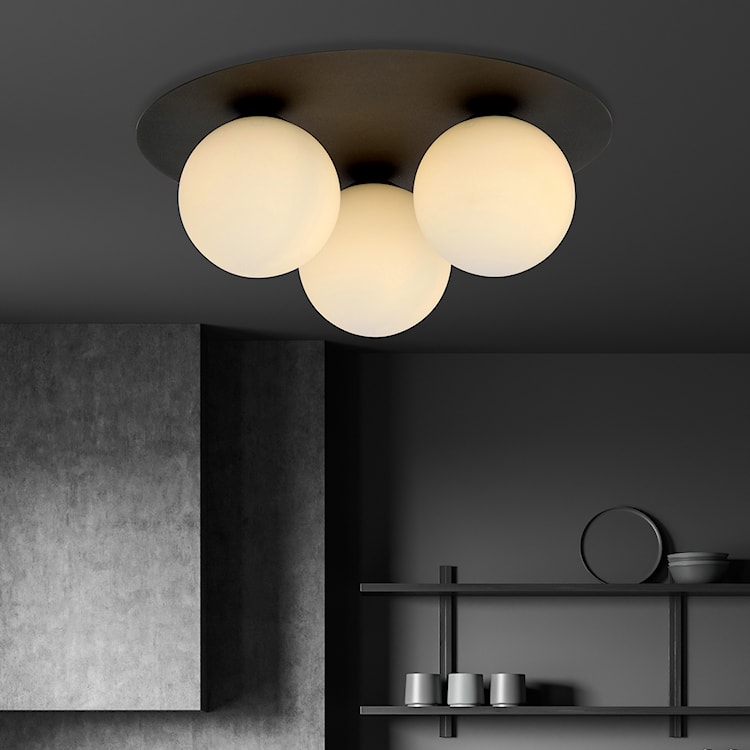 Lampa sufitowa Sorium x3 czarno-biała  - zdjęcie 4