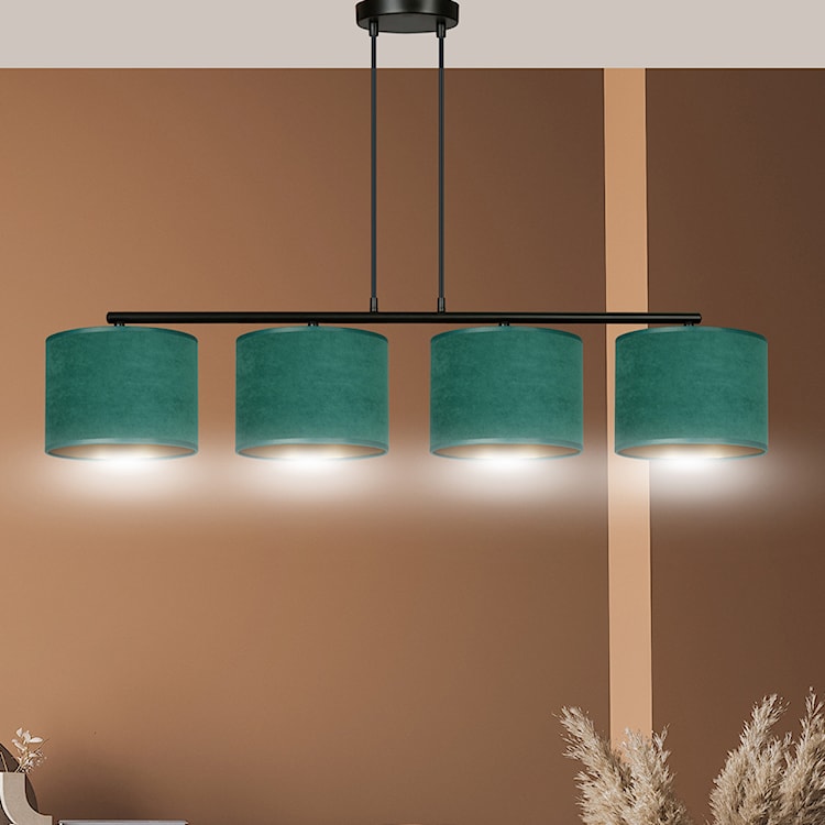 Lampa wisząca Hellid x4 97 cm zielona  - zdjęcie 3