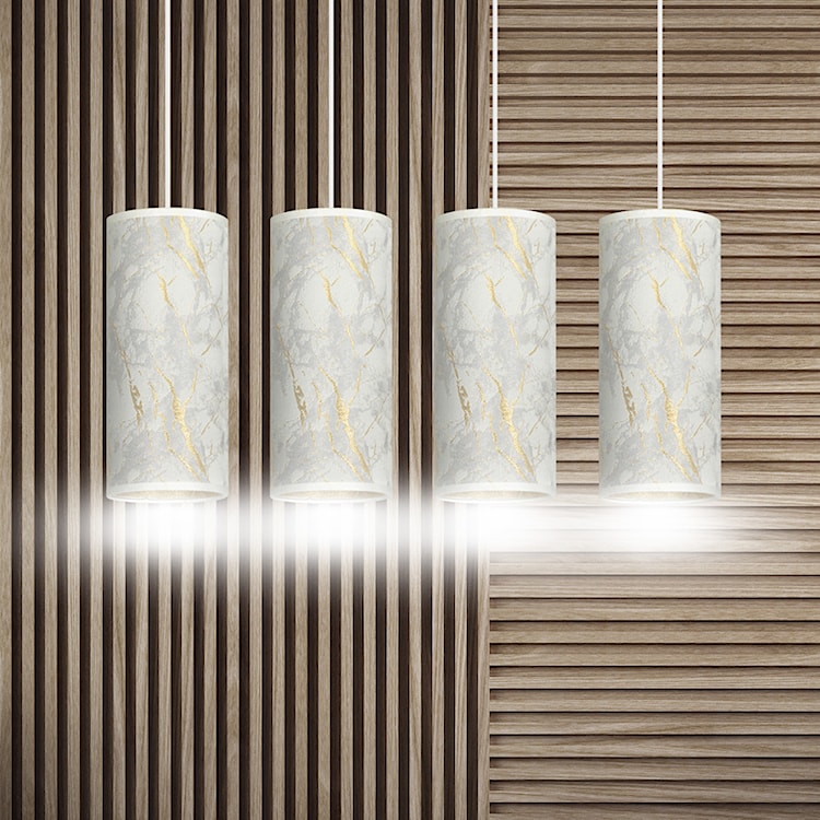 Lampa wisząca Karrla x4 65 cm marmur  - zdjęcie 2