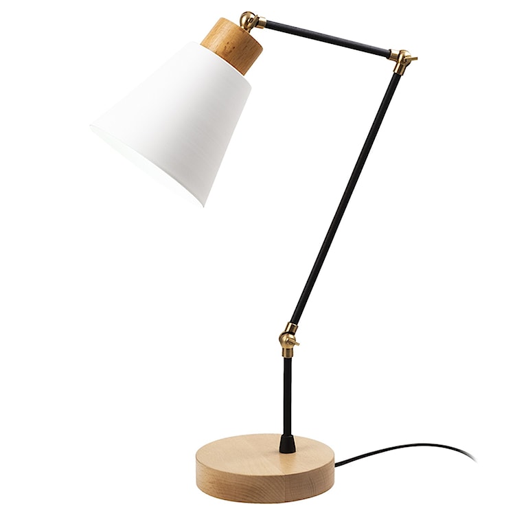 Lampka na biurko Jaspara średnica 14 cm biała  - zdjęcie 4