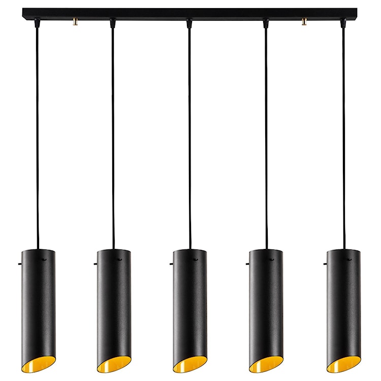 Lampa sufitowa Rientaki x5 spoty 85 cm czarna  - zdjęcie 2