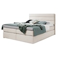 Łóżko kontynentalne Floreso 140x200 z materacem i topperem beżowe