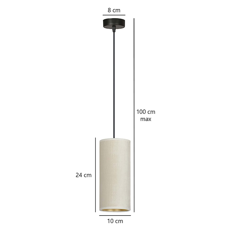 Lampa wisząca Bonett średnica 10 cm biała  - zdjęcie 7