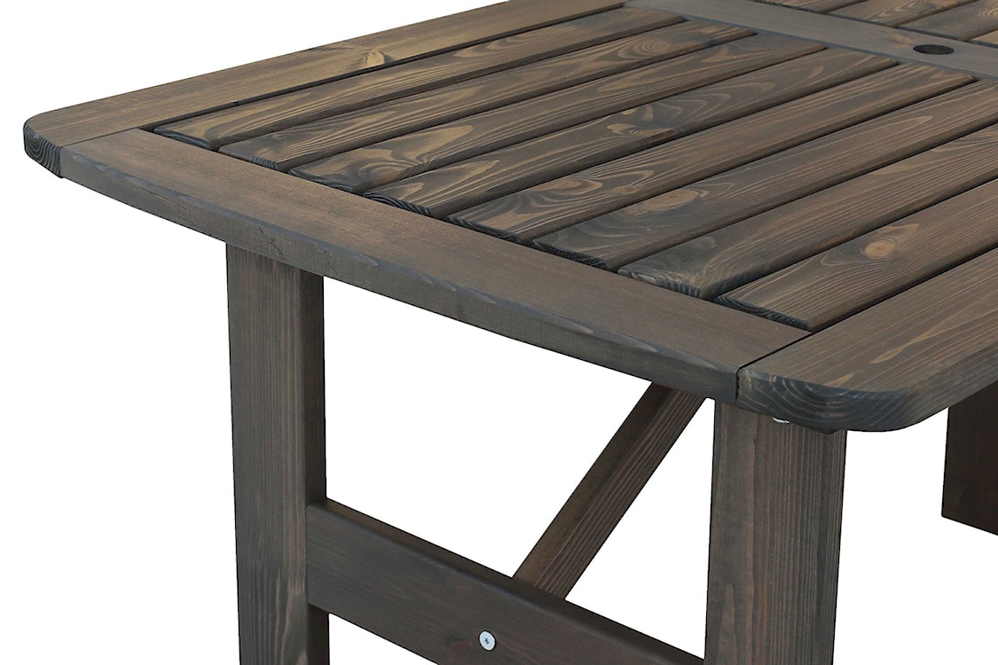 Zestaw mebli ogrodowych Wrotilm drewno sosnowe stół z 4 krzesłami szary  - zdjęcie 4
