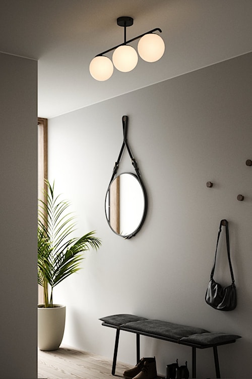Lampa sufitowa Grant x3 biało-czarna  - zdjęcie 2
