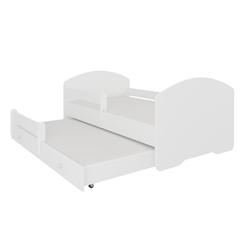 Łóżko dziecięce podwójne Blasius 160x80 cm białe z barierką