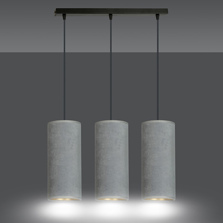 Lampa wisząca Bonett x3 50 cm szara  - zdjęcie 5