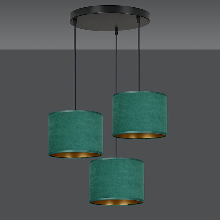 Lampa wisząca Hellid x3 asymetryczna średnica 50 cm zielona  - zdjęcie 4