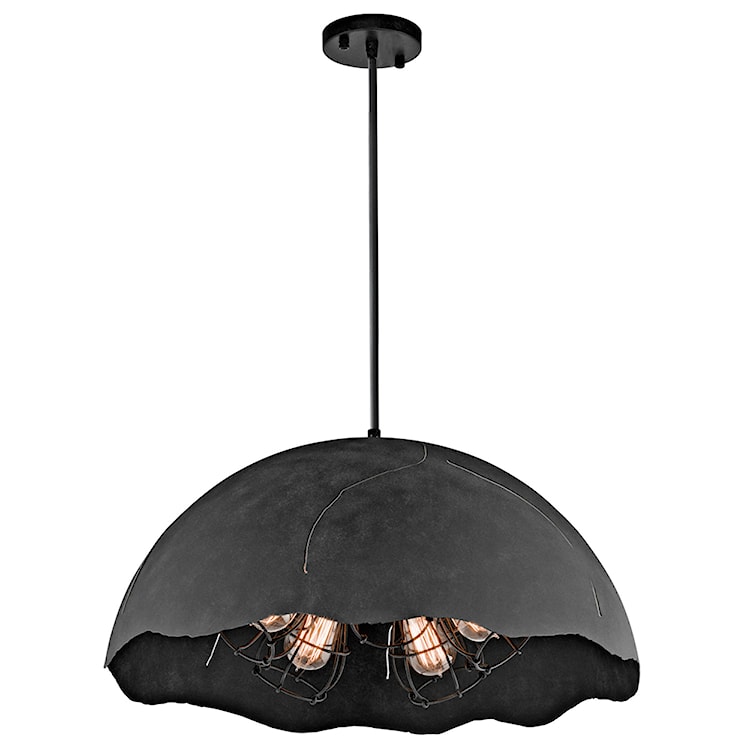 Lampa wisząca Freckie metalowa średnica 59,7 cm czarna  - zdjęcie 2