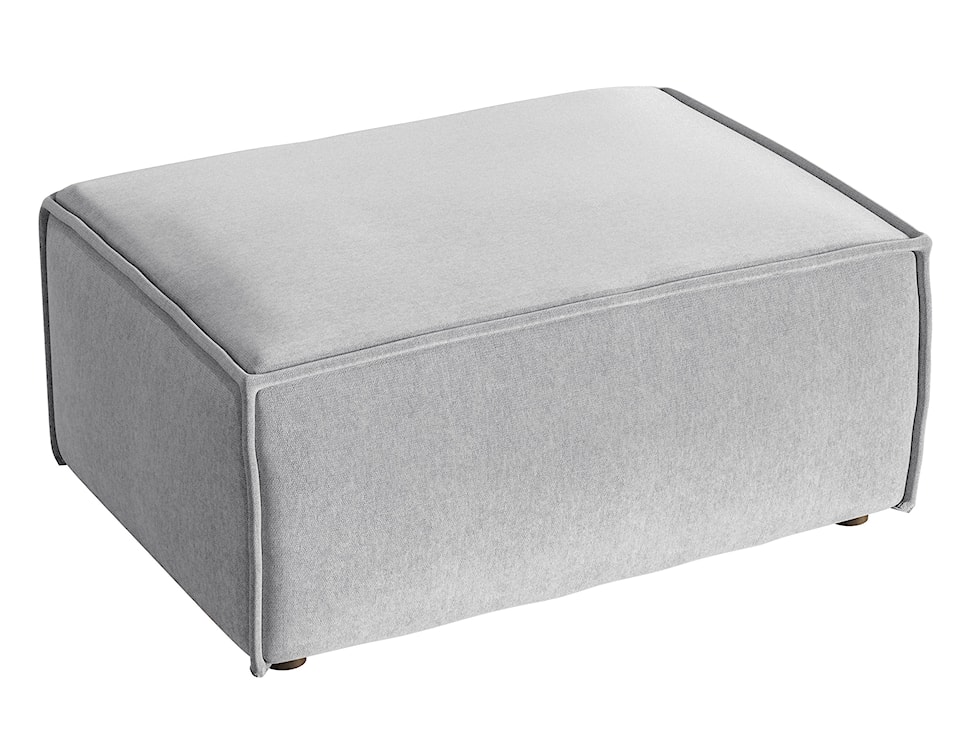 Pufa Copertino 65x90 cm jasnoszara welur hydrofobowy 