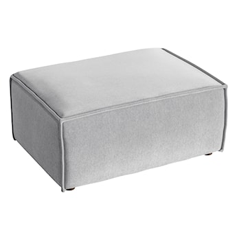Pufa Copertino 65x90 cm jasnoszara welur hydrofobowy