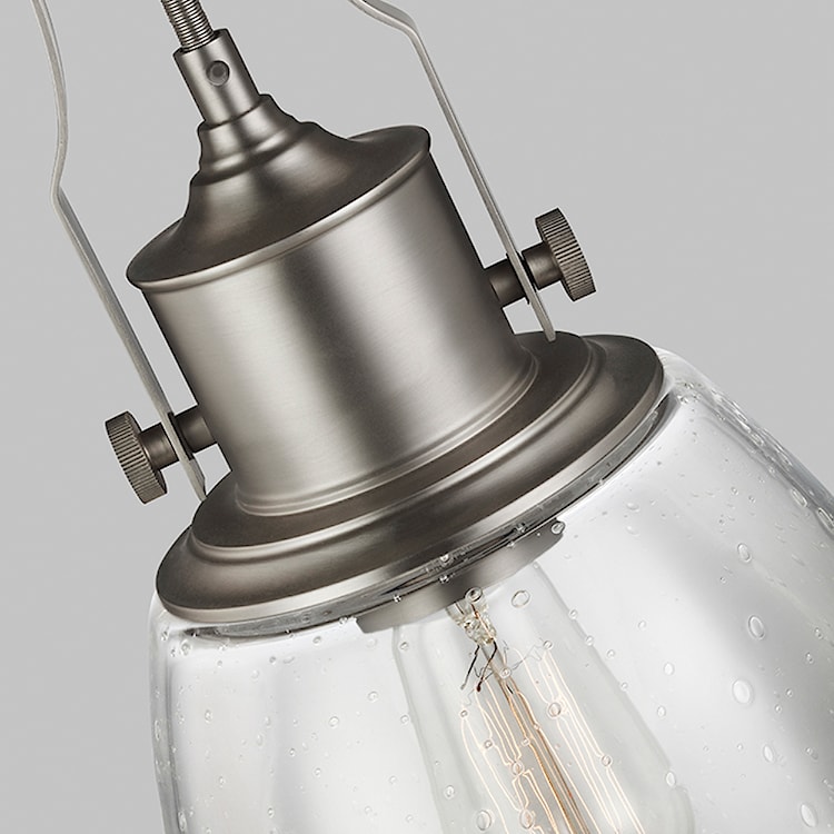 Lampa wisząca Hobbse średnica 24 cm nikiel  - zdjęcie 6