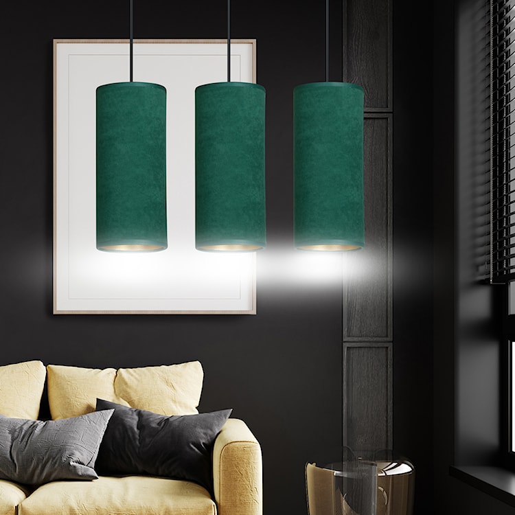 Lampa wisząca Bonett x3 50 cm zielona  - zdjęcie 2