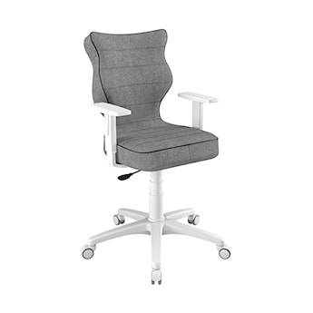 Krzesło biurowe Duo szare na białej podstawie