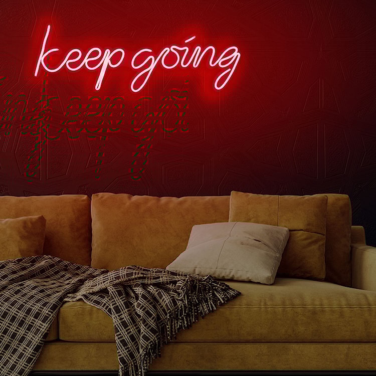 Neon na ścianę Letely z napisem Keep Going czerwony  - zdjęcie 4