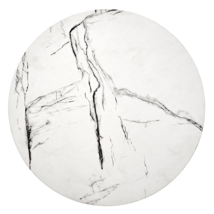 Stolik kawowy Densure okrągły średnica 40 cm biały marmur  - zdjęcie 5