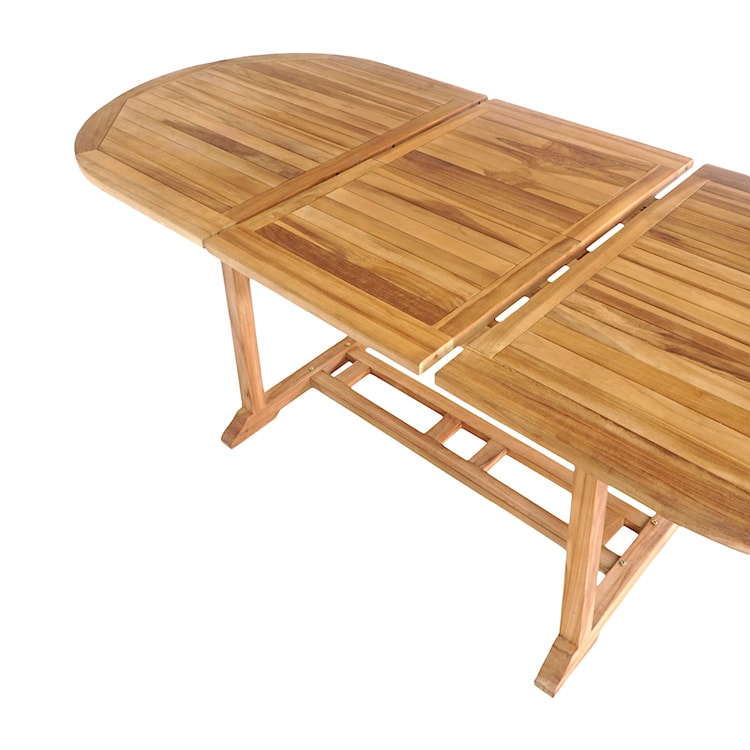 Stół ogrodowy rozkładany Parassala 180-240x90 cm z drewna tekowego  - zdjęcie 5