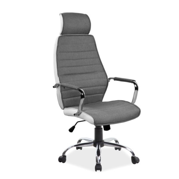 Fotel biurowy Serrato szaro - biały  - zdjęcie 2