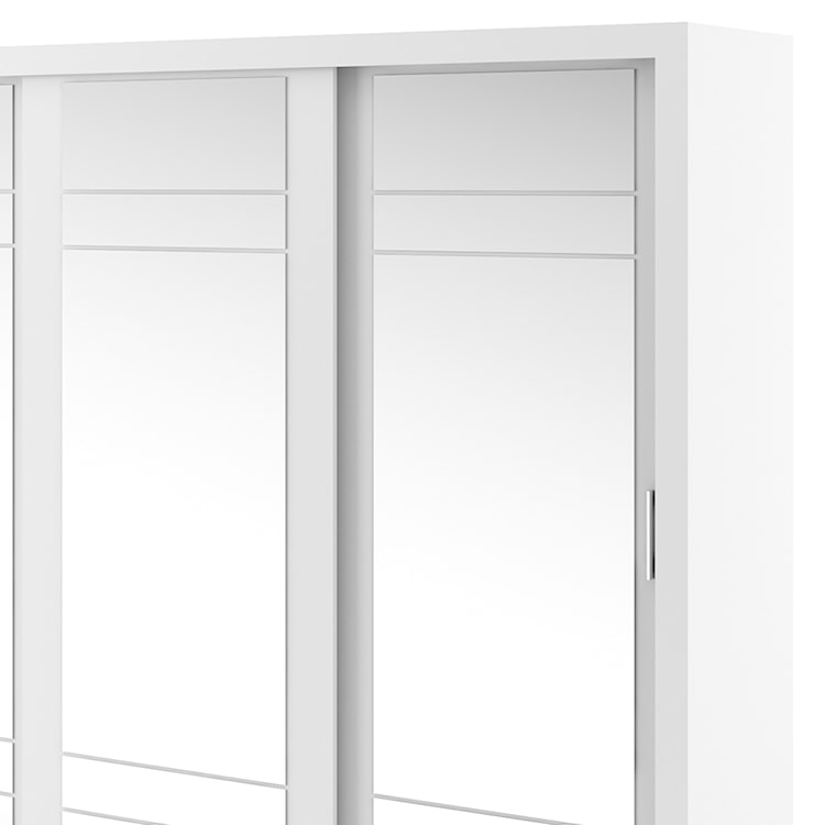 Szafa Arti 250 cm z trzema lustrami i oświetleniem biała  - zdjęcie 6