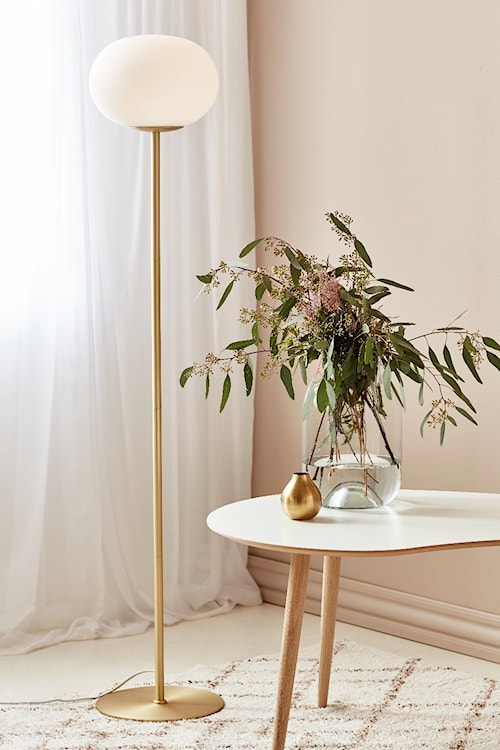 Lampa podłogowa Alton 150 cm na złotej podstawie  - zdjęcie 4