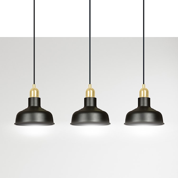 Lampa wisząca Ibere x3 72 cm czarna  - zdjęcie 4