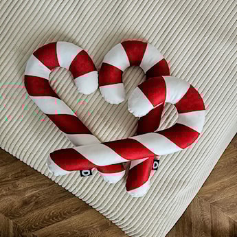 Poduszka XMAS 34 cm czerwona laska cukrowa
