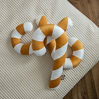 Poduszka XMAS 34 cm żółta laska cukrowa