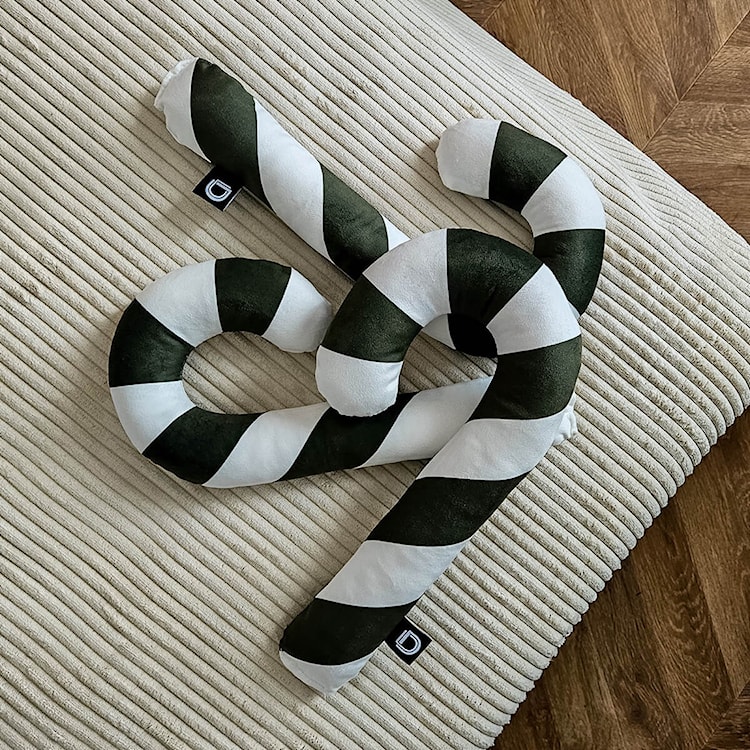 Poduszka XMAS 34 cm zielona laska cukrowa 
