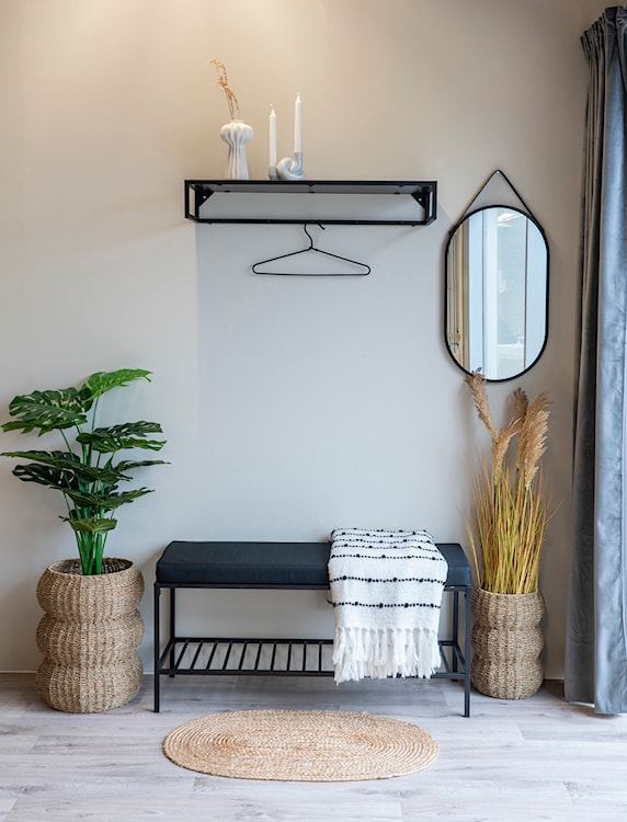 Lustro ścienne Magoita 30x60 cm z czarną ramą  - zdjęcie 2