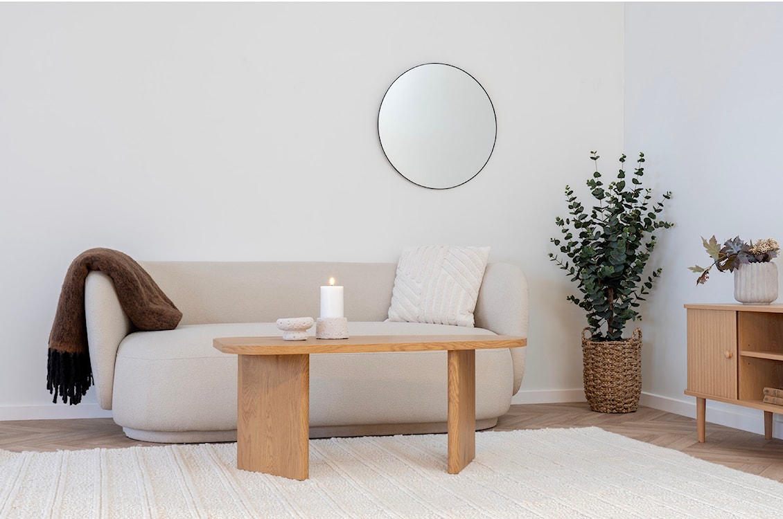 Lustro Magoita z czarną ramą średnica 60 cm  - zdjęcie 2