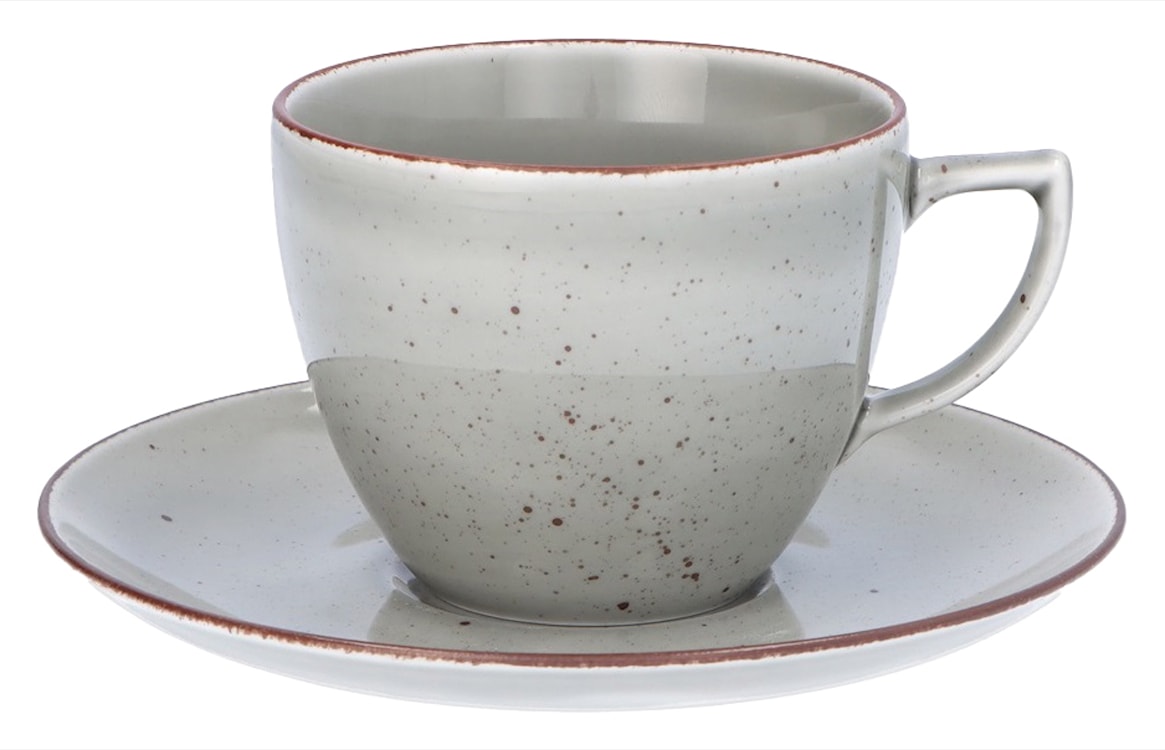 Zestaw 6 filiżanek porcelanowych City szary 