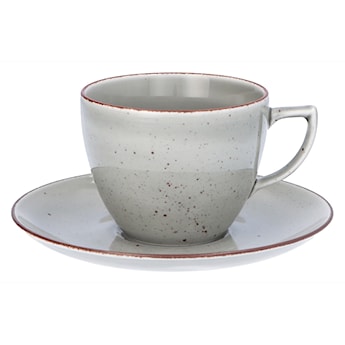Zestaw 6 filiżanek porcelanowych City szary