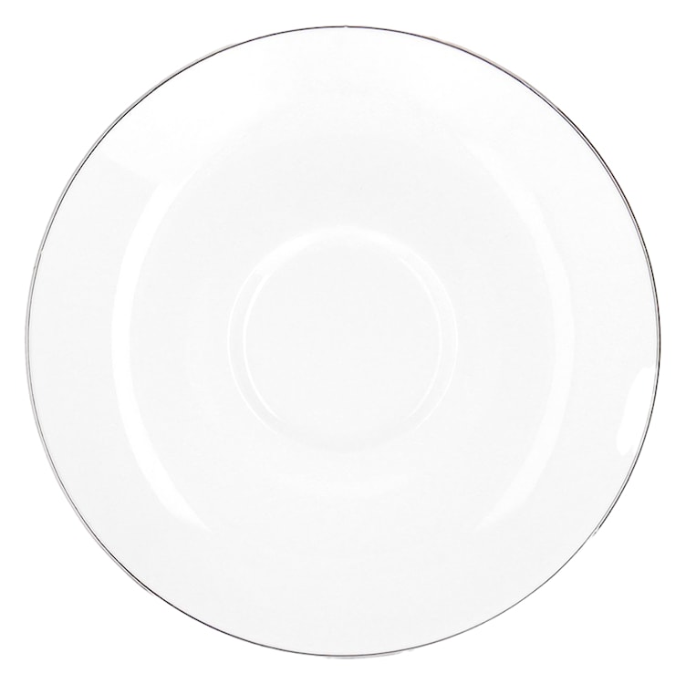 Zestaw 6 filiżanek porcelanowych City biało-srebrne  - zdjęcie 6