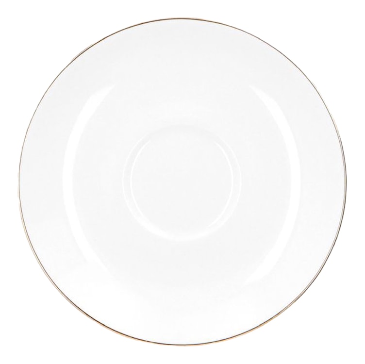 Zestaw 6 filiżanek porcelanowych City biało-złote  - zdjęcie 4