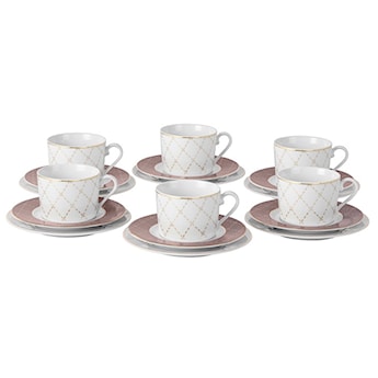 Serwis do kawy porcelanowy dla 6 os. Jenny mokka