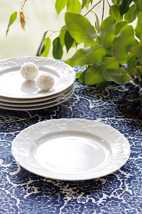 Serwis do kawy porcelanowy dla 6 os. Rococo biały  - zdjęcie 5