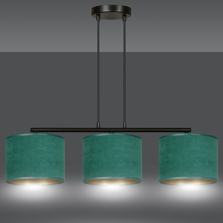 Lampa wisząca Hellid x3 72 cm zielona  - zdjęcie 5