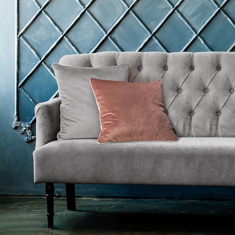 Poszewka Nuatters 45x45 cm bordowo-szara  - zdjęcie 4