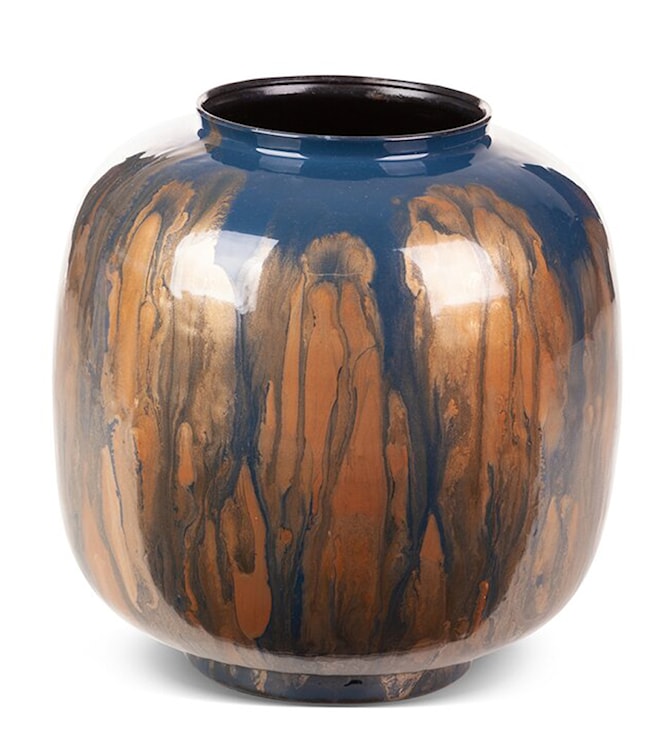 Wazon Kaja ceramiczny niebiesko-złoty  